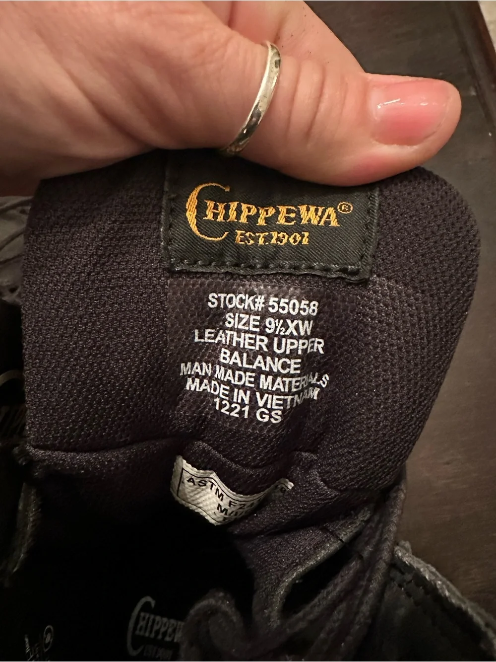 Chippewa Black Waterproof Men's Lace-Up Work Boots - Picture 3 of 3